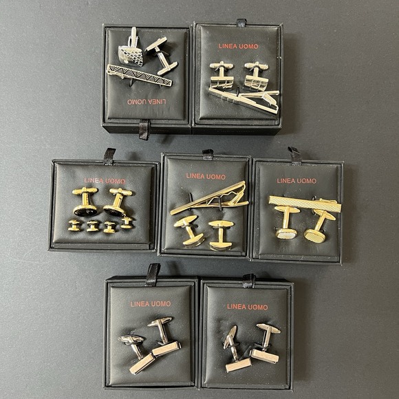 Linea Other - Cuff‎ Links Lot Of  7 Gold & Silver Linea Uomo NWT Business Formal